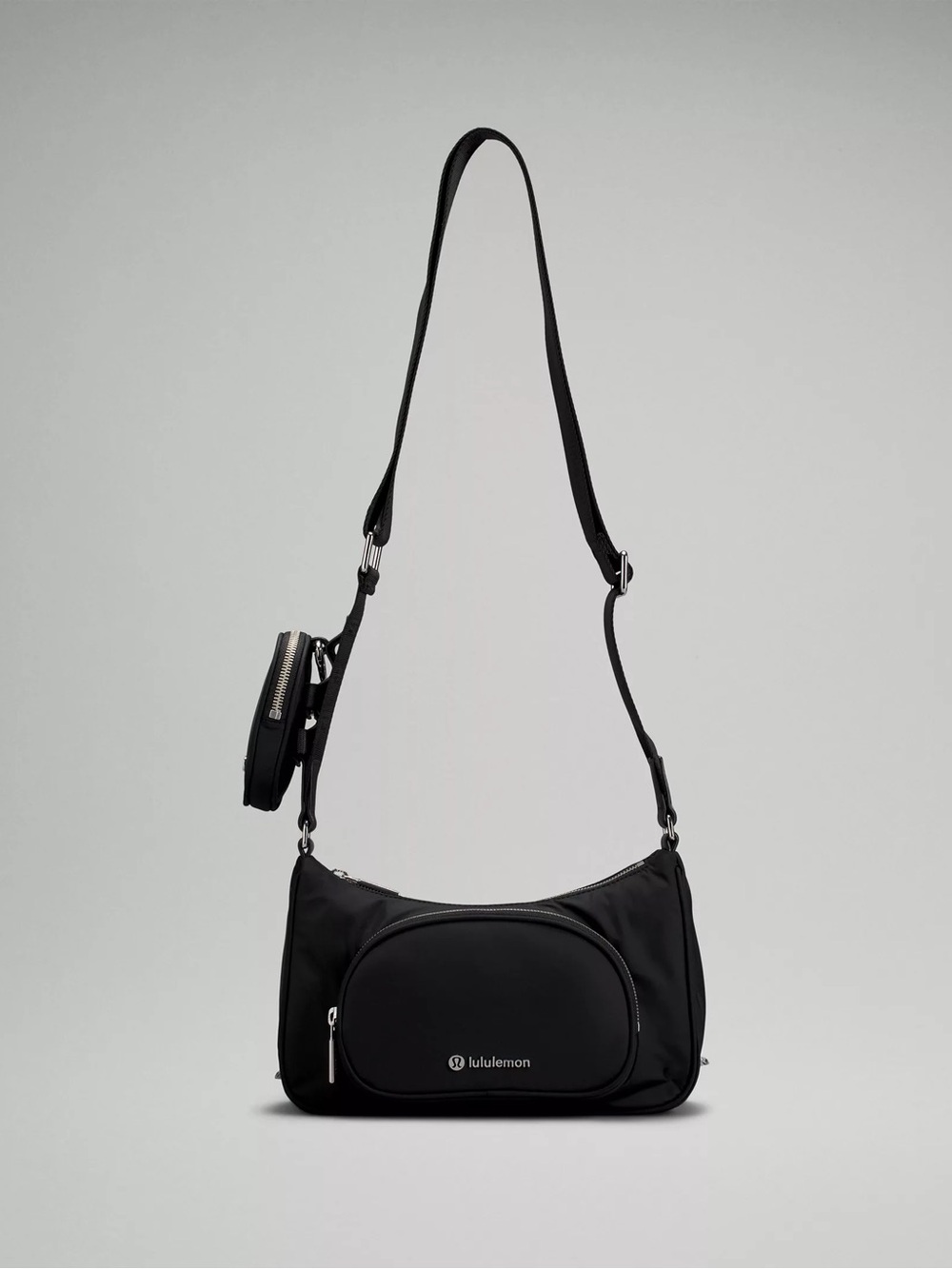 lululemon Black Nylon Crossbody with Detachable Nano Pouch